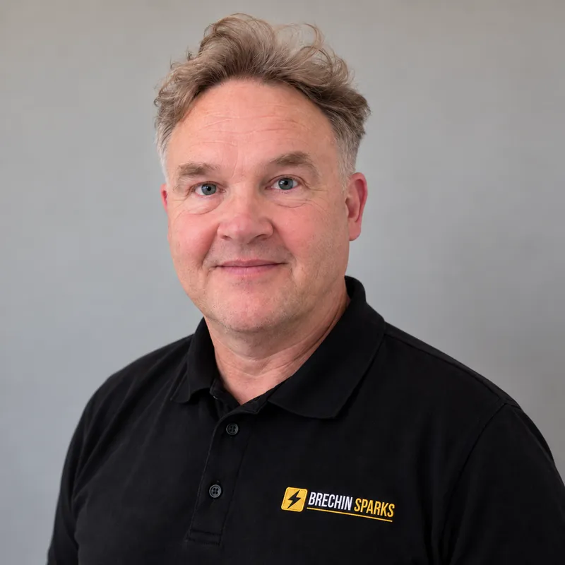 James Leslie, emergency electrician based in Brechin, Angus